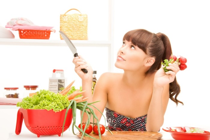 picture of beautiful woman in the kitchen