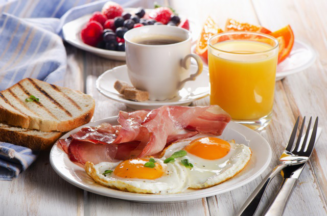 breakfast-morning-bacon-eggs-juice-coffee-toast
