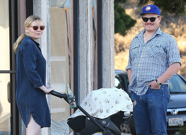 *EXCLUSIVE* Kirsten Dunst and Jesse Plemons enjoy an outing with their newborn son Ennis